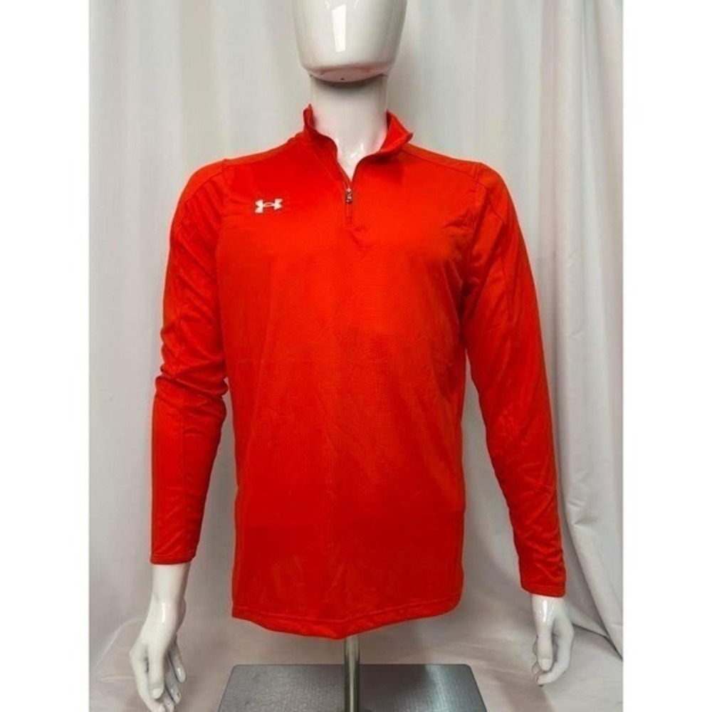 NWT! Under Armour Men's Dark Orange Locker Quarter Zip X-LARGE